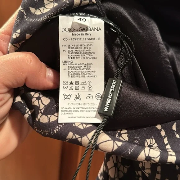 Strapless Dolce and Gabbana print dress